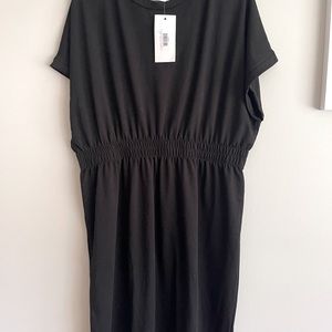 Black dress with elastic waist